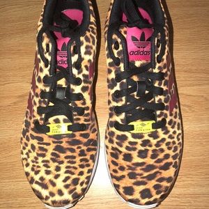 Cheetah print adidas sneakers